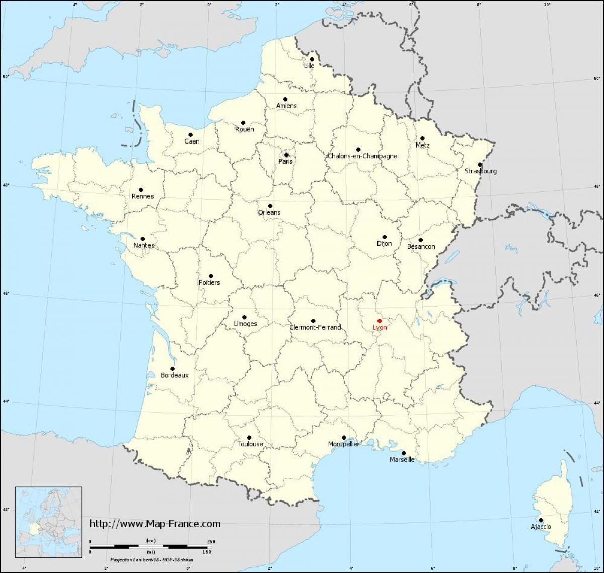 Lyon pada peta