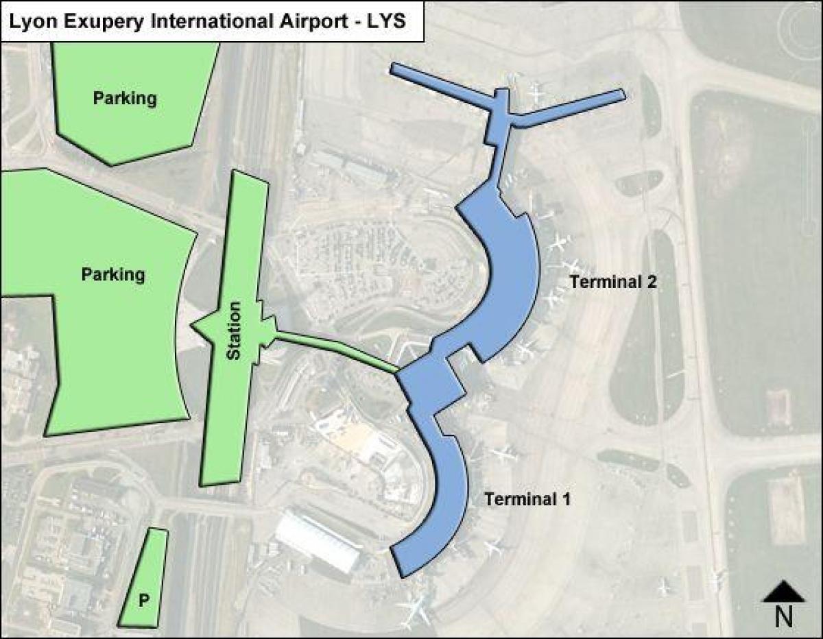 Peta dari bandara Lyon terminal
