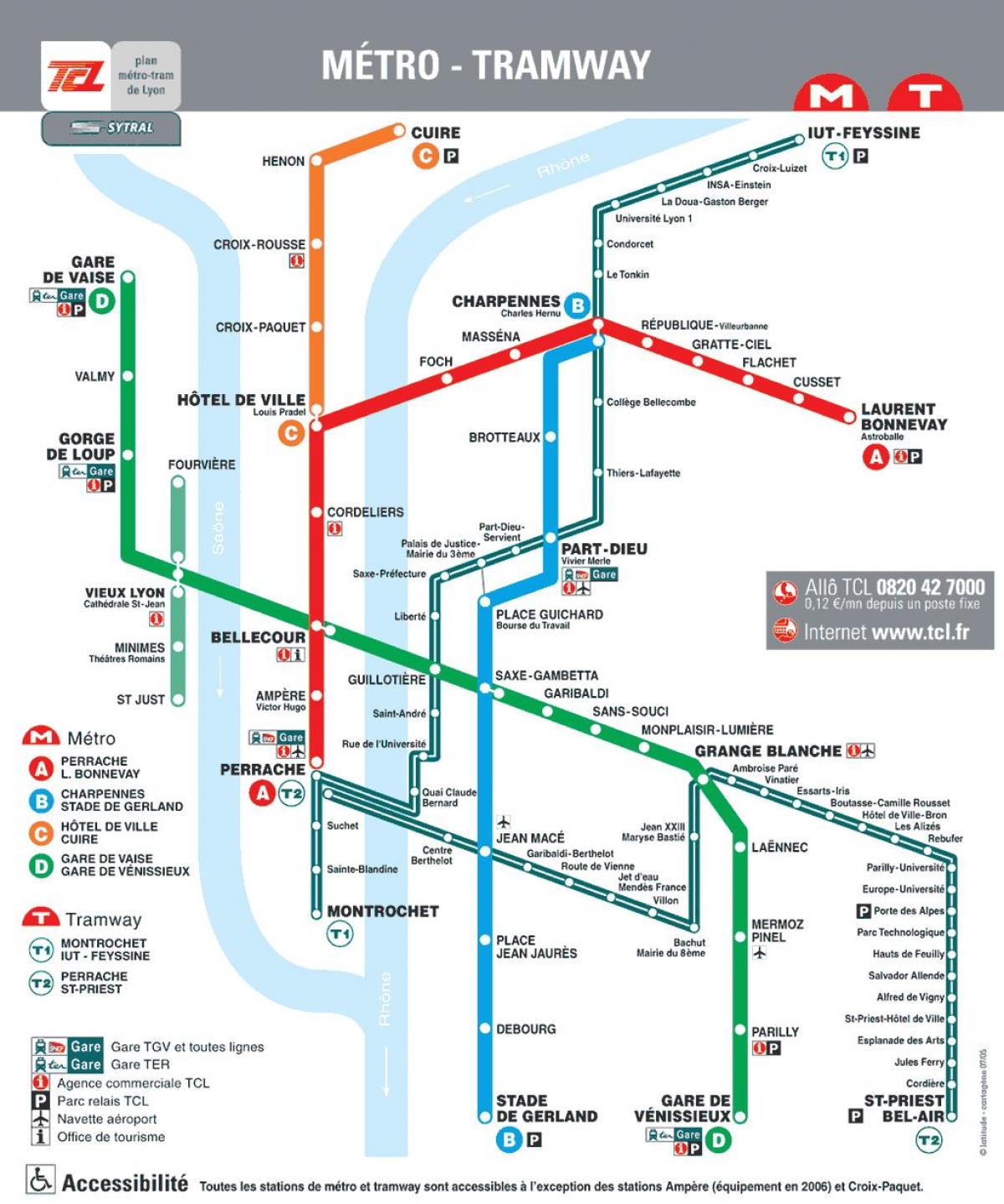 Lyon perancis metro peta
