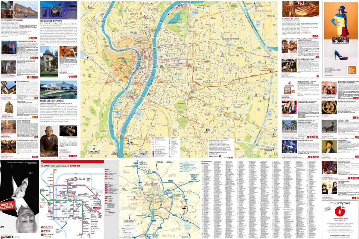 Lyon, prancis peta wisata