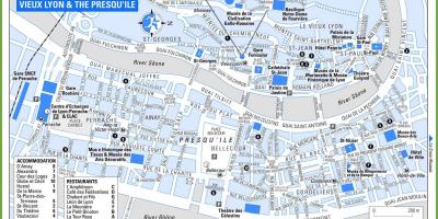 Peta tua kota Lyon perancis